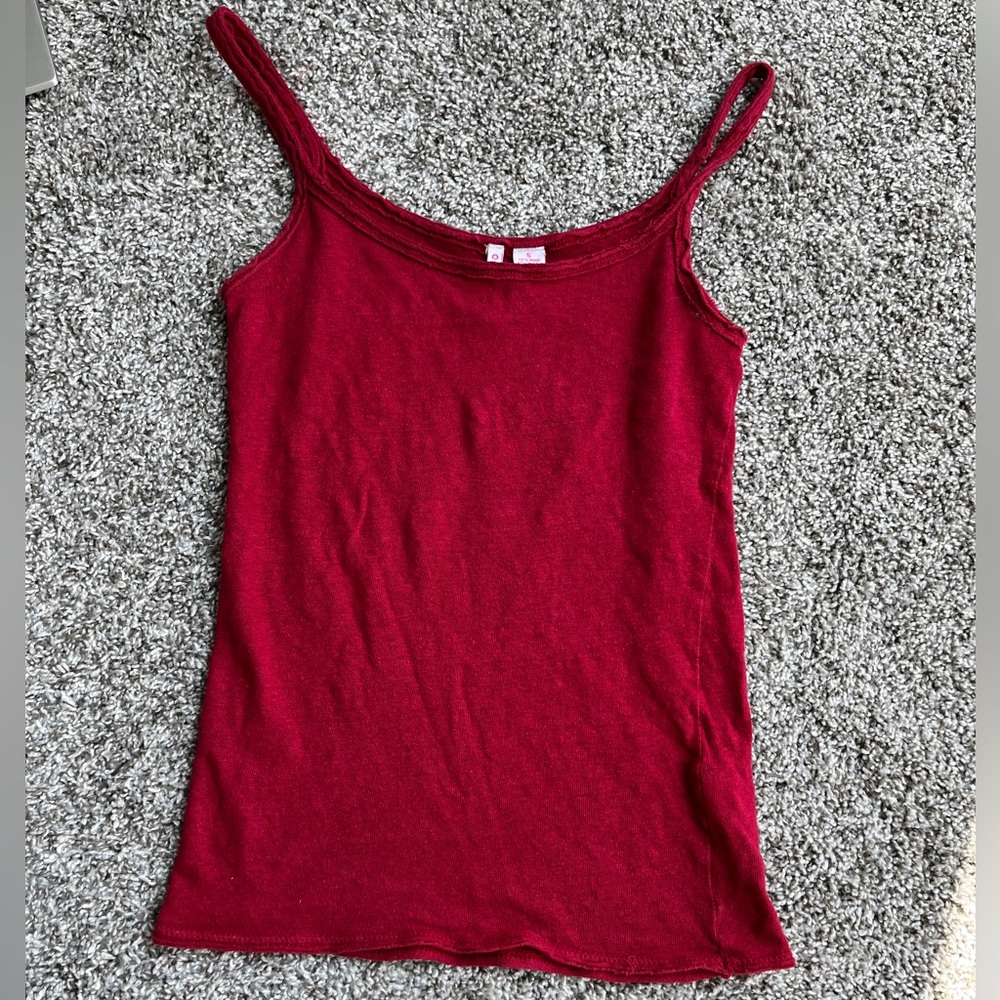 One Step Up Y2K Red Tank Top